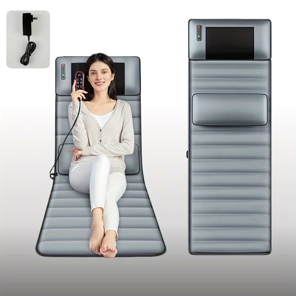 Full Body Massage Mattress with Shiatsu Massage and Hot Compress