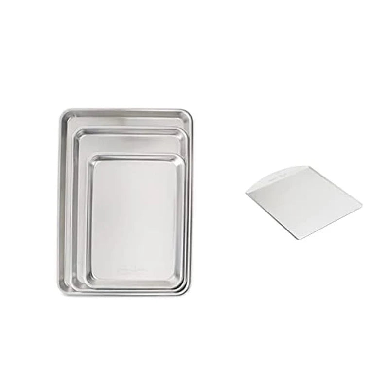 3 Piece Baker's Delight Set + Nordic Ware Natural Aluminum Commercial Large Classic Cookie Sheet