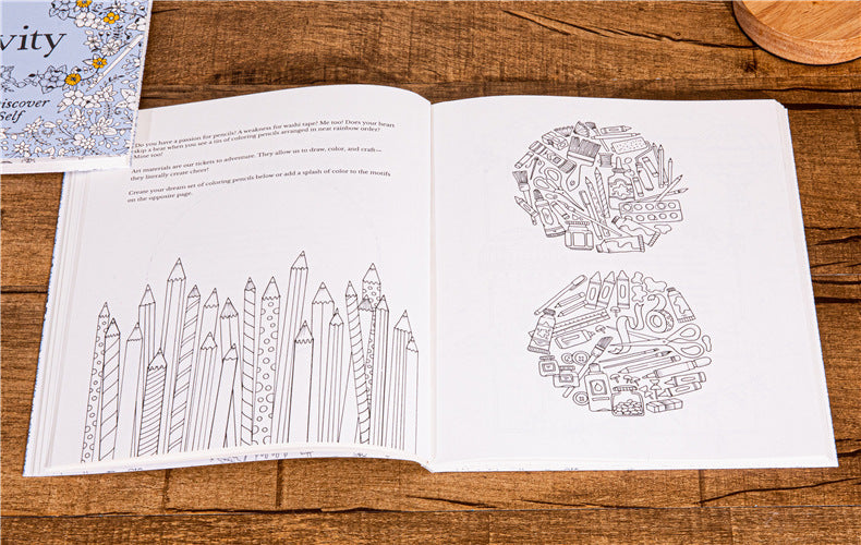30 Days of Creativity Coloring Book for Adult Stress Relief