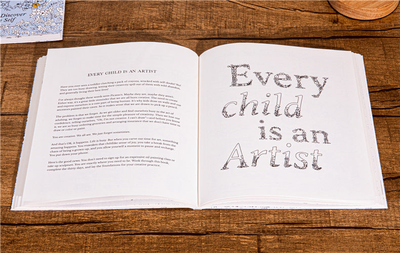 30 Days of Creativity Coloring Book for Adult Stress Relief
