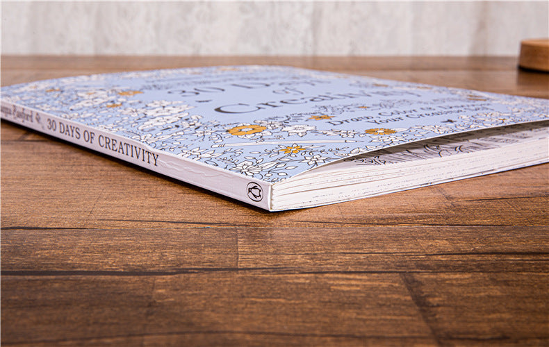 30 Days of Creativity Coloring Book for Adult Stress Relief