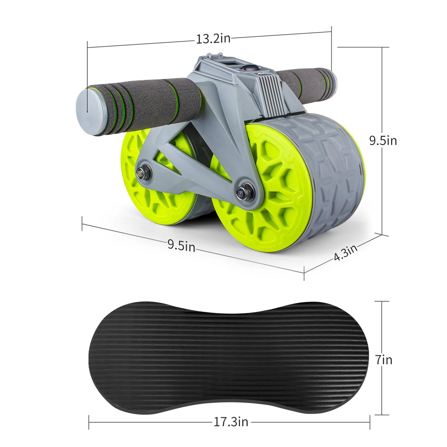 Leikefitness Ab Wheel Roller Automatic Rebound with Mat