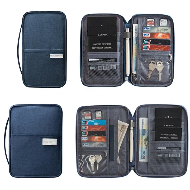Women Multi-Function Waterproof Travel Passport Holder Cover