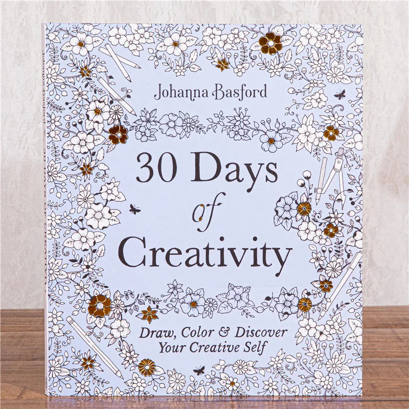 30 Days of Creativity Coloring Book for Adult Stress Relief
