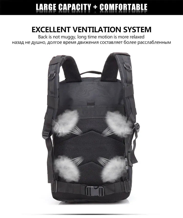 Tactical Backpack Large Capacity Waterproof Multi-functional Bags