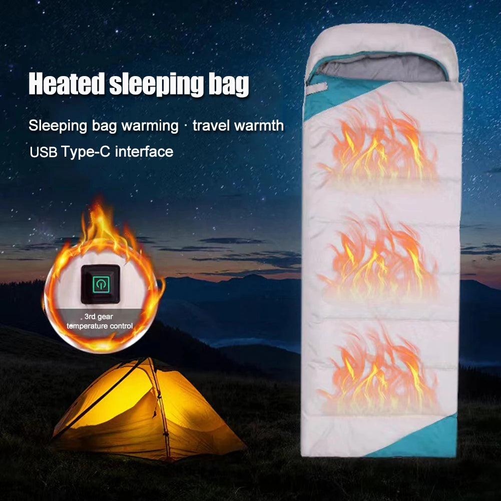 Type-C USB Electric Heated Sleeping Bag Winter Warm Pad