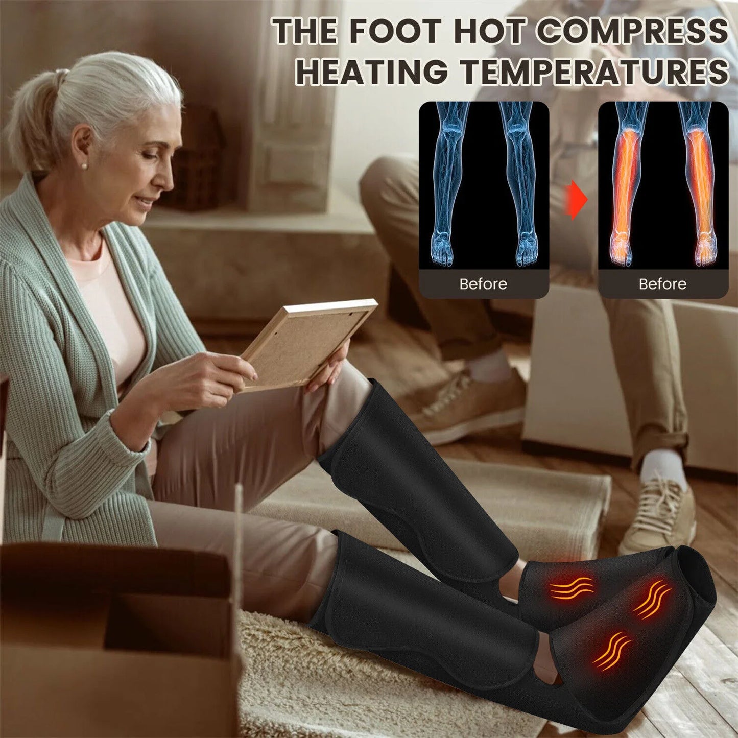 Sejoy Rechargable Neck Massager with Heat Air Compression