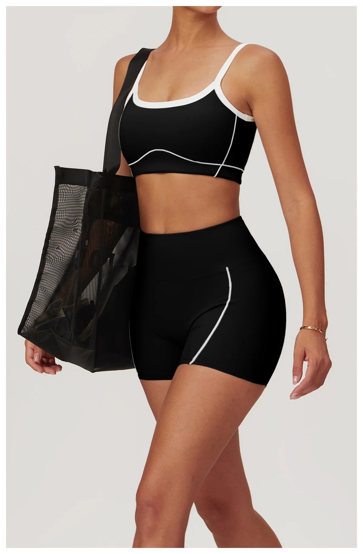 Yoga Set Women Sport Bra Gym Workout Legging High Waist Flare Pant