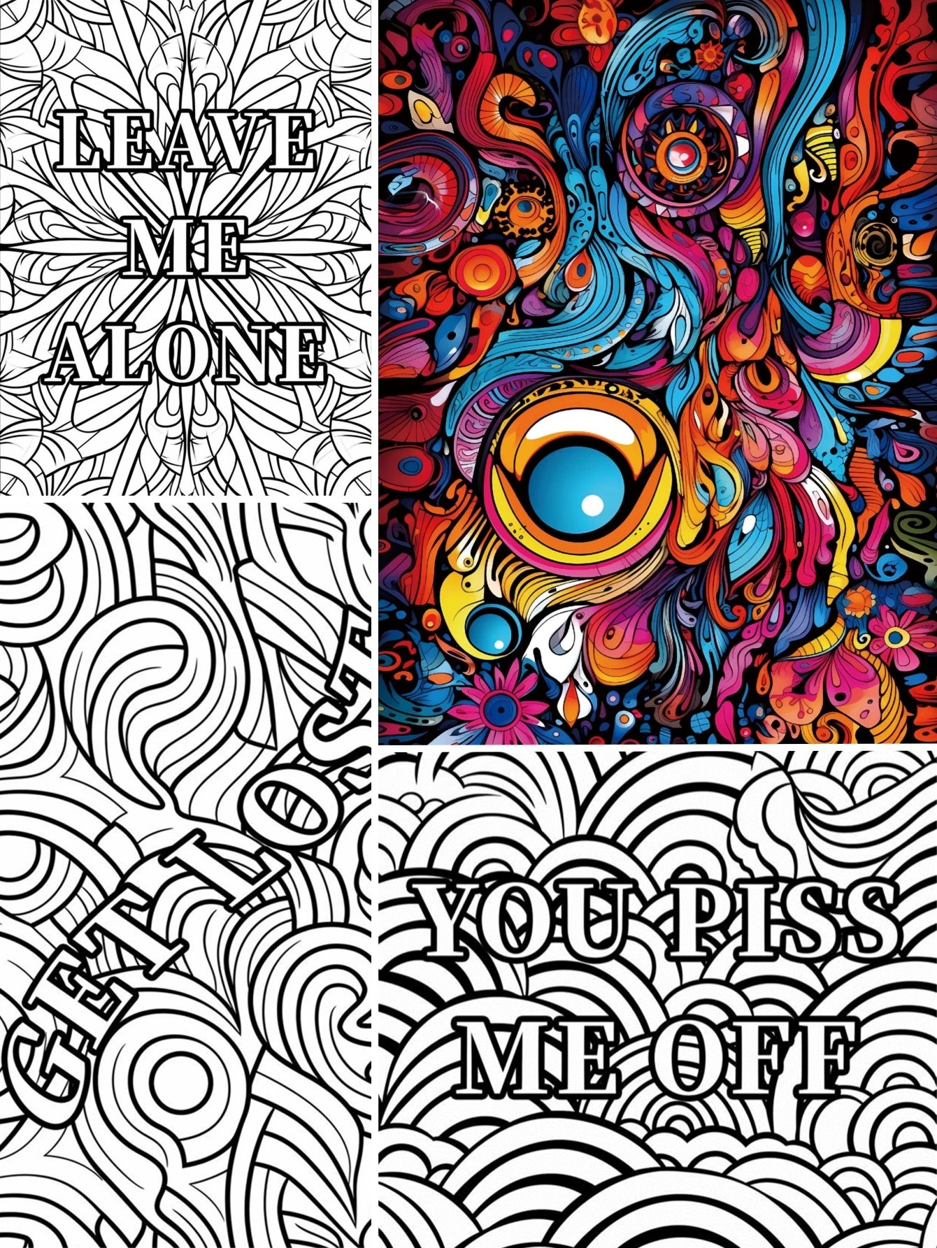 1pc Positive Thoughts Art Coloring Book Gift For Holidays