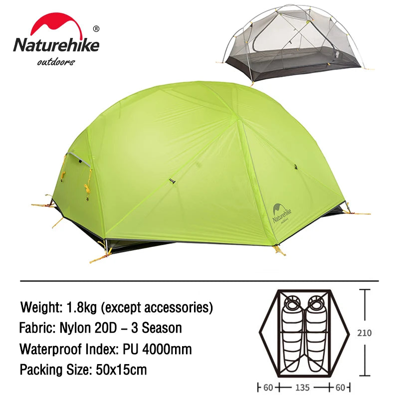 2 Tent 2 Person Backpacking Tent Waterproof