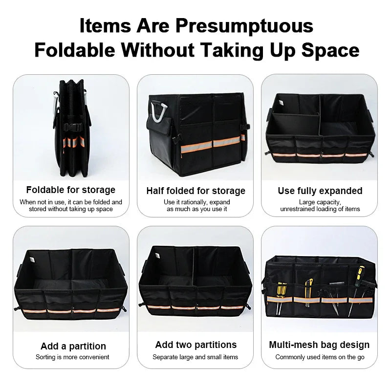 Car Trunk Storage Box Portable Multipurpose Folding Organizer