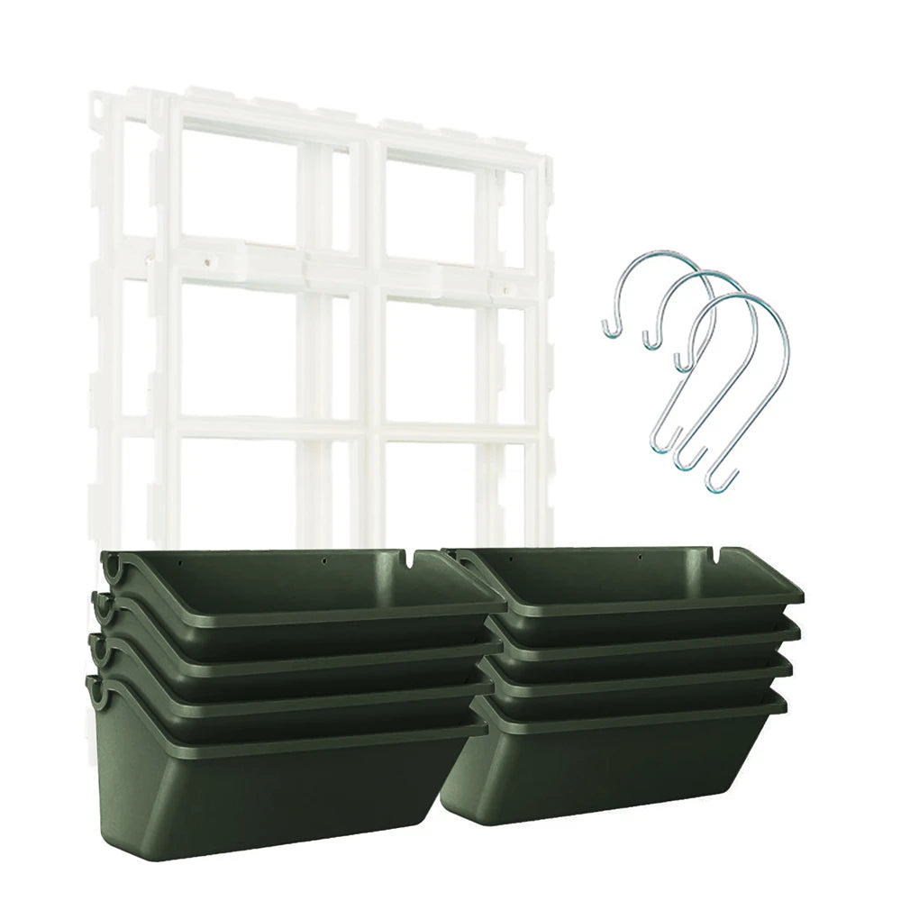 4 Tier Wall-Mounted Elevated Garden Planter Vertical Pots
