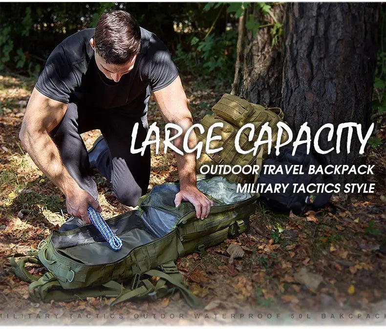 Tactical Backpack Large Capacity Waterproof Multi-functional Bags