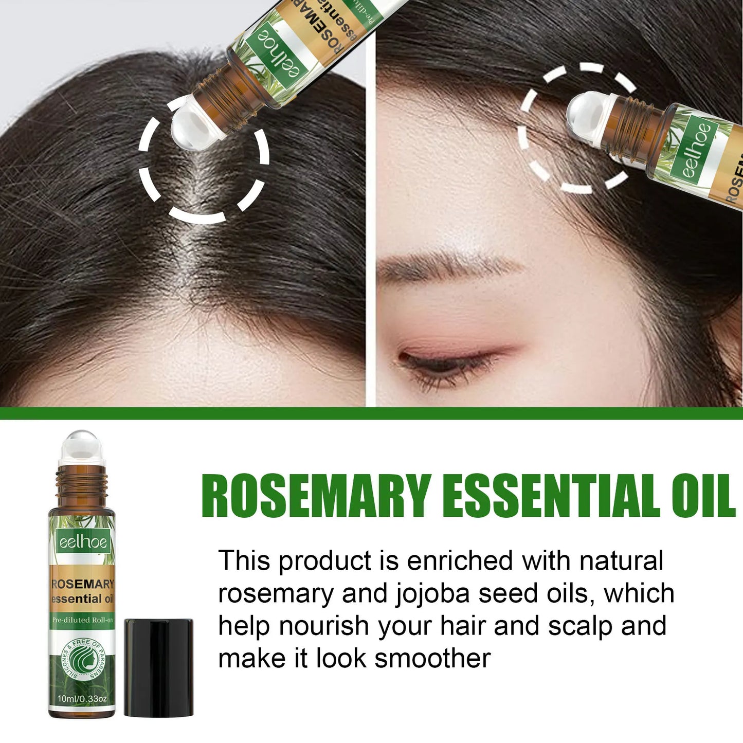 Rosemary Hair Care Set Contains Rosemary Hair Roller Spray