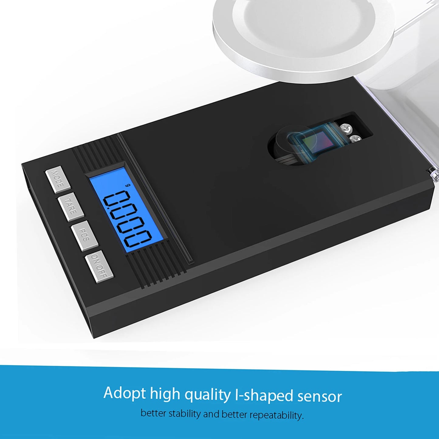 LCD Display Digital Milligram Pocket Scale Mini Jewelry Weigh Scales with Calibration Weights Tweezers Pans