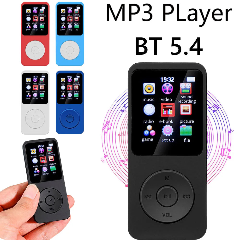 MP3 Player with Bluetooth 5.4 Speaker FM Radio E-Book Recording