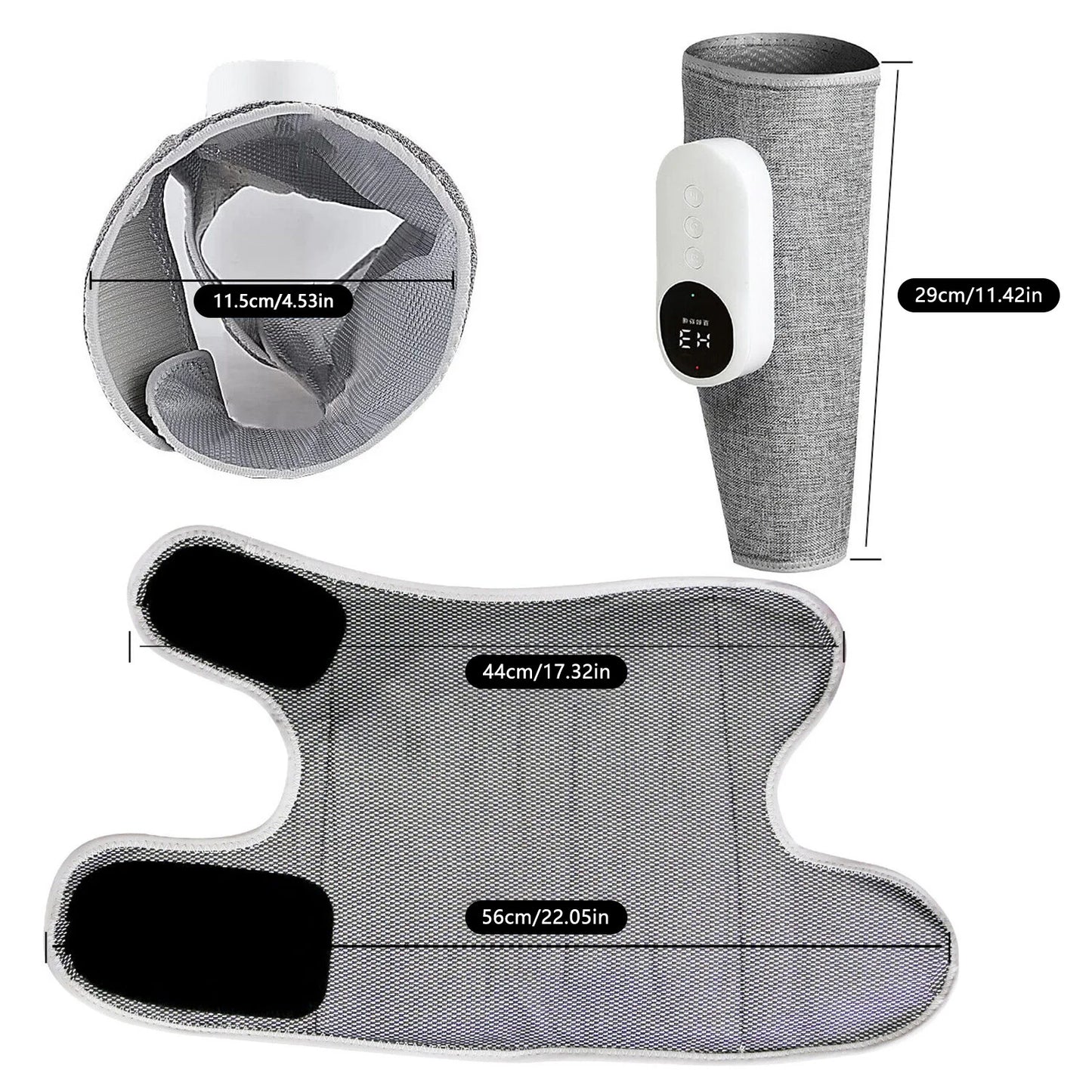Smart Heating Leg Massage Machine Air Compression USB Rechargeable Wireless Leg Massager for Muscle Relief