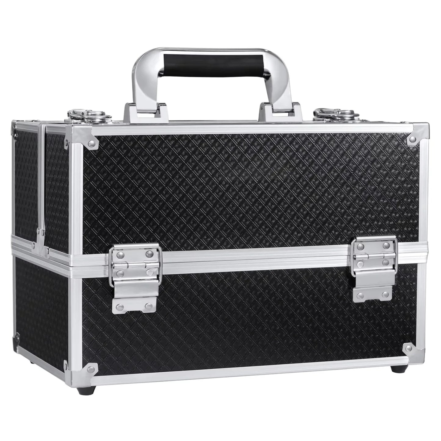 Professional Nail Suitcase Travel Portable Large Capacity Makeup Case with 6 Trays for Make-up Artists