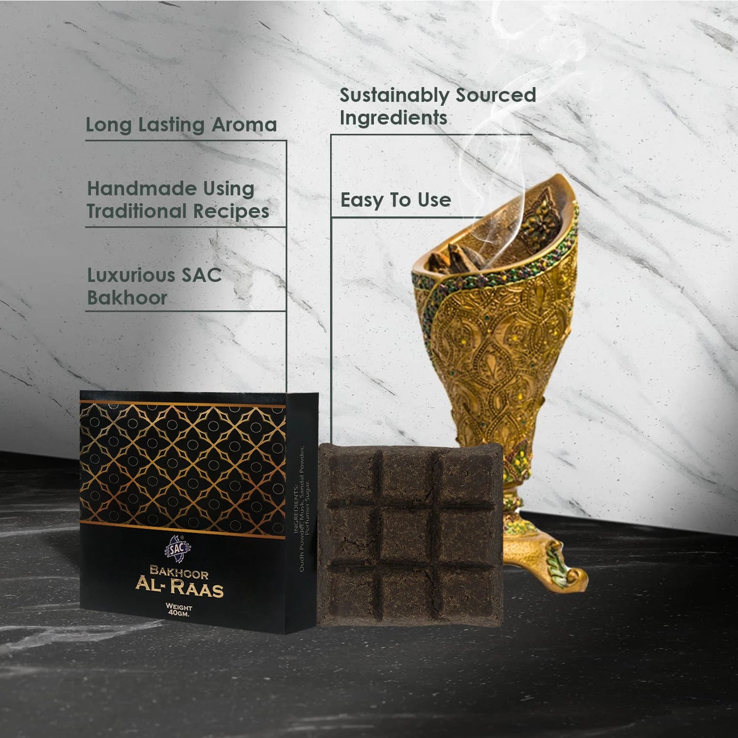 High Grade Premium Incense Bars | Sandalwood Oud Musk 9 Scents