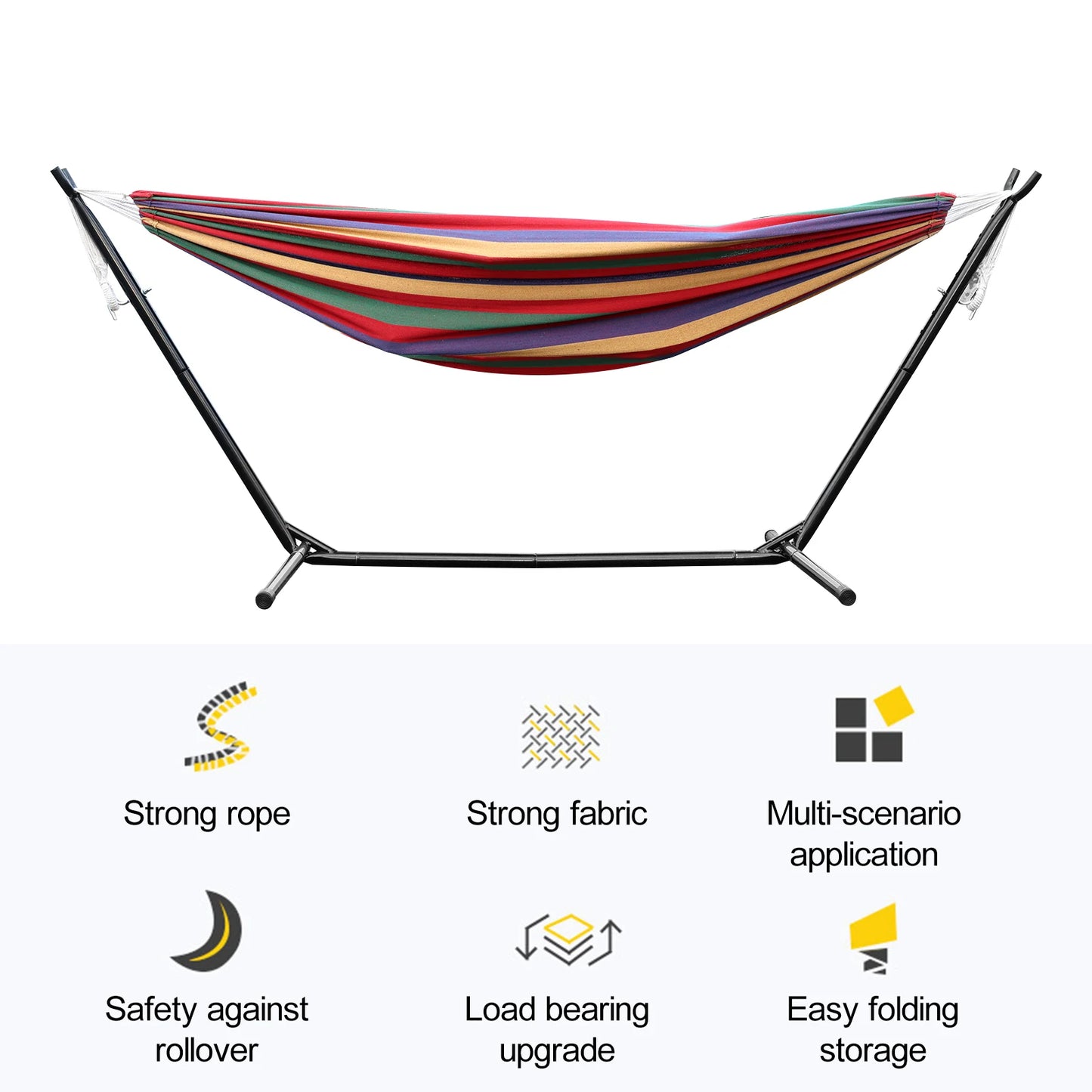 Double Hammock Stand 2-People Set with Carrying Bag