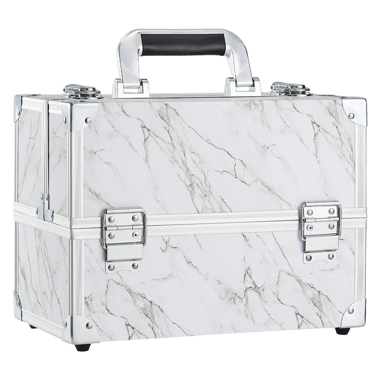 Professional Nail Suitcase Travel Portable Large Capacity Makeup Case with 6 Trays for Make-up Artists