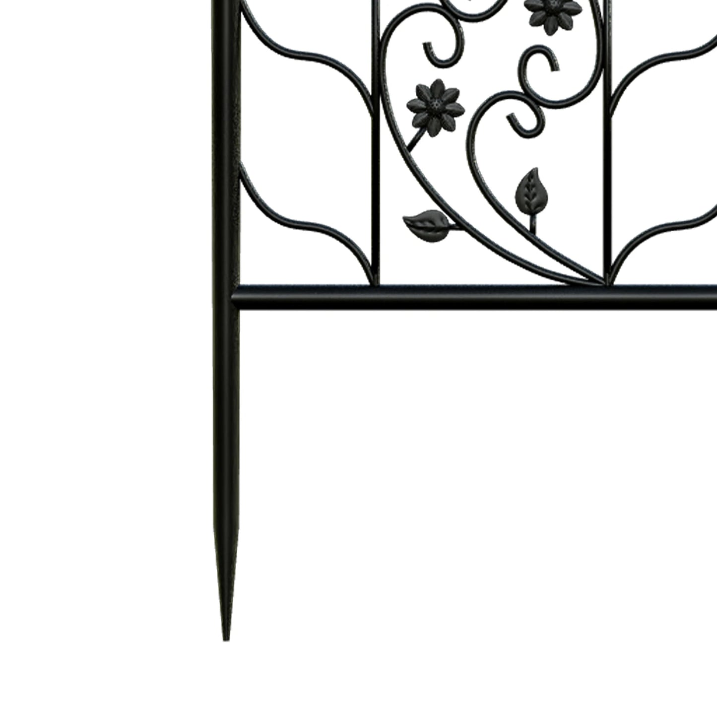 71 Inch Garden Trellis Decorative Outdoor Metal Fence Panel