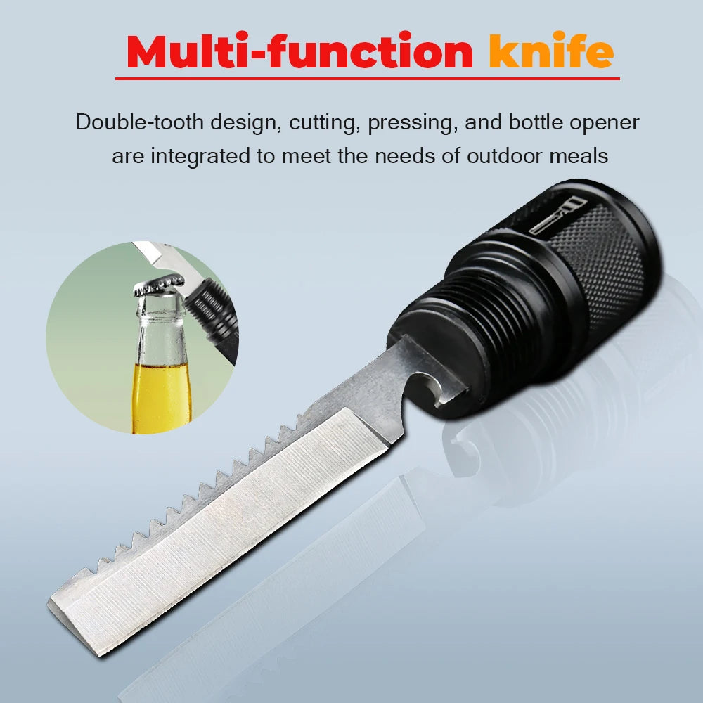 Multi Mountaineering Stick with Camouflage Backpack T-shaped Retractable Tool