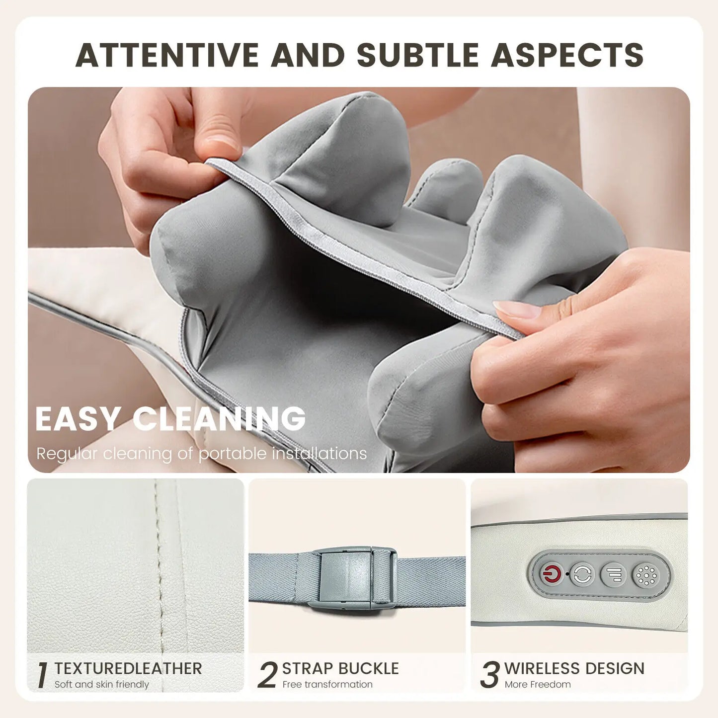Sejoy Rechargable Neck Massager with Heat Air Compression