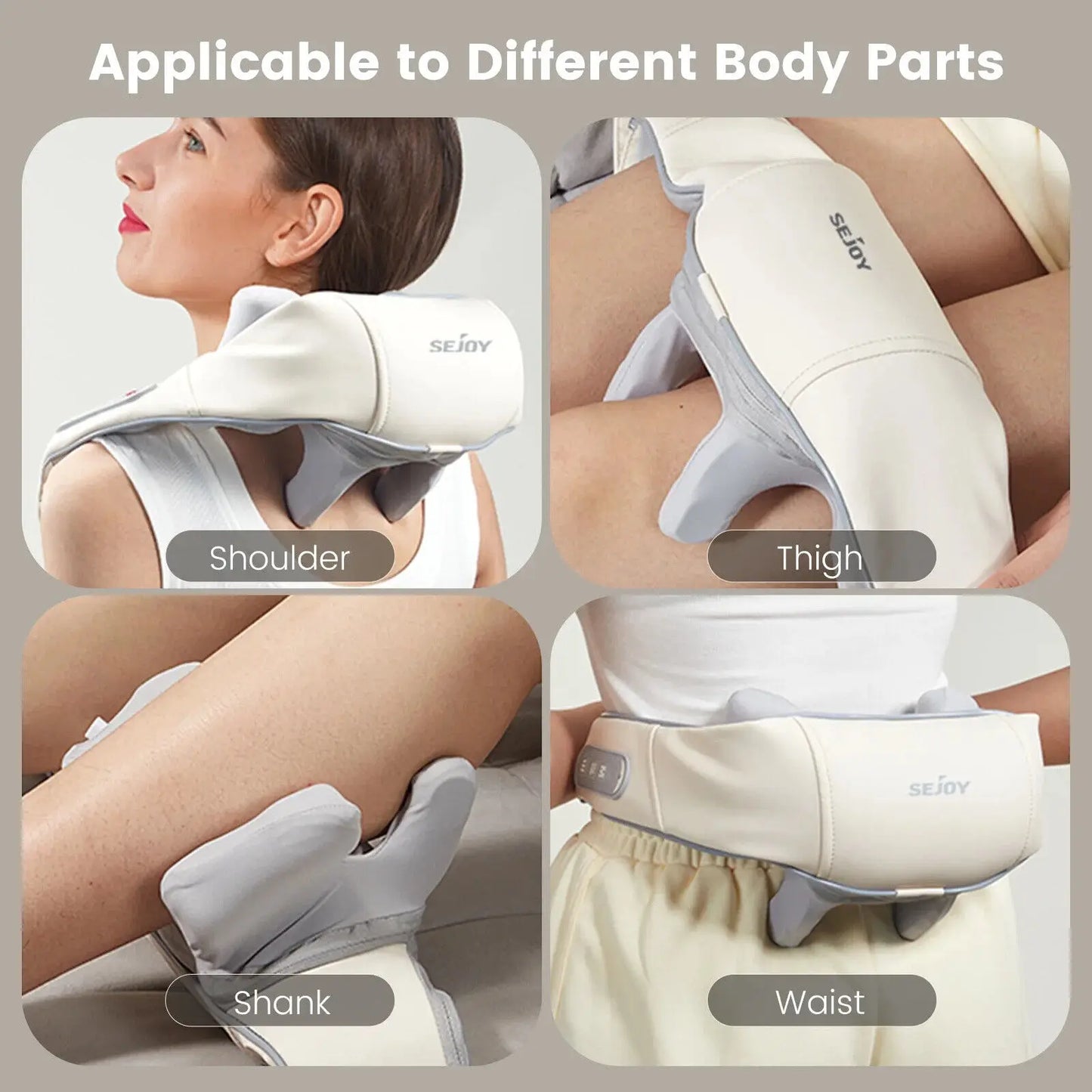 Sejoy Rechargable Neck Massager with Heat Air Compression
