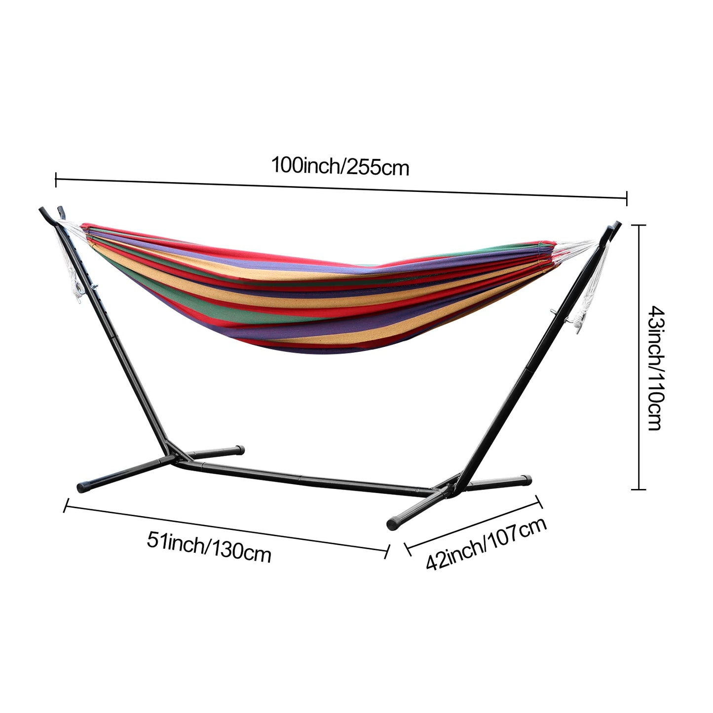 Double Hammock Stand 2-People Set with Carrying Bag
