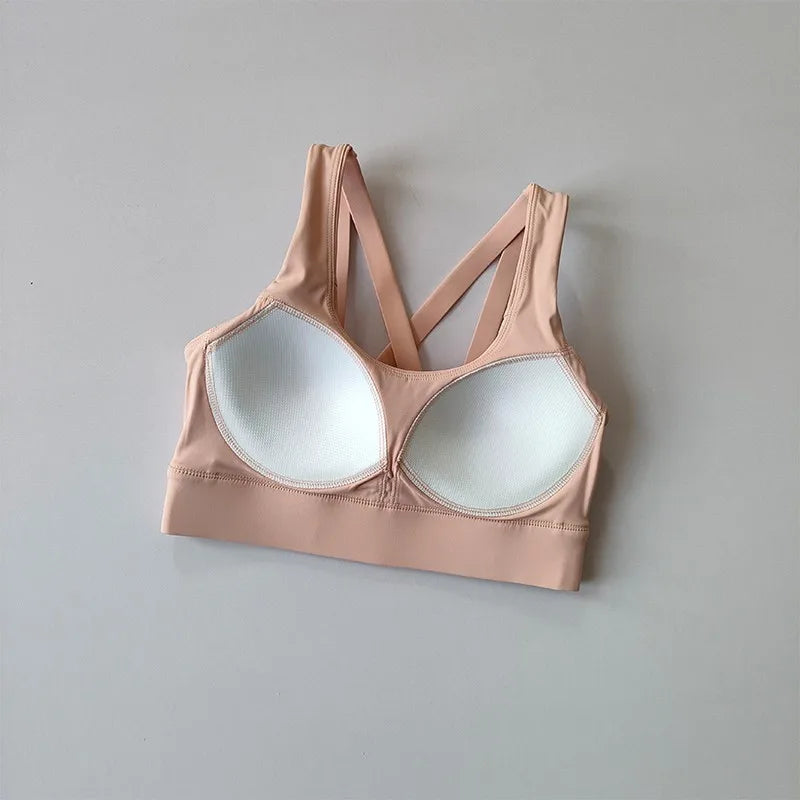 High-End Sports Bra Gym Push Up Bra Women High Impact Top