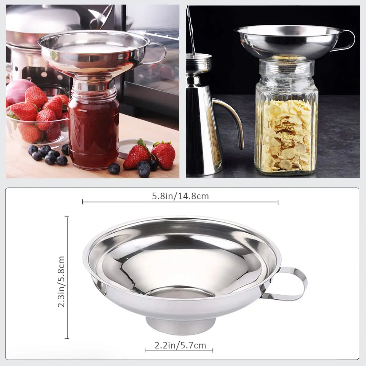 Canning Funnel for Kitchen Use, Wide Mouth Funnel for Mason Jars