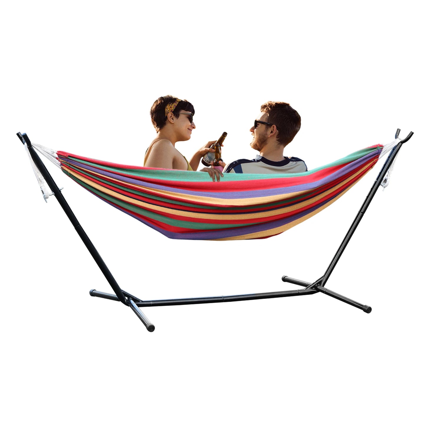 Double Hammock Stand 2-People Set with Carrying Bag