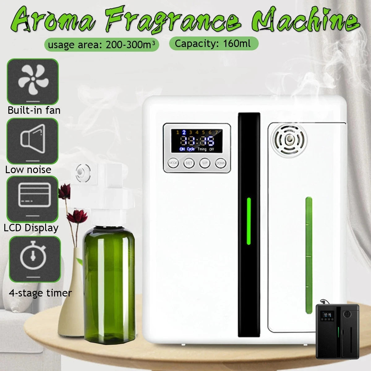 160ml Waterless Scent Diffuser Bluetooth Wall-Mounted Fragrance Machine