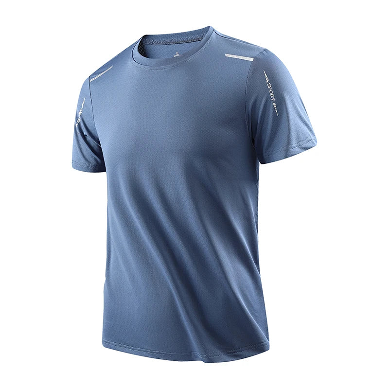 Chrlck Men's Running Quick Dry Breathable Hiking Fishing T Shirt Summer Outdoor Sports Short Sleeve Tee