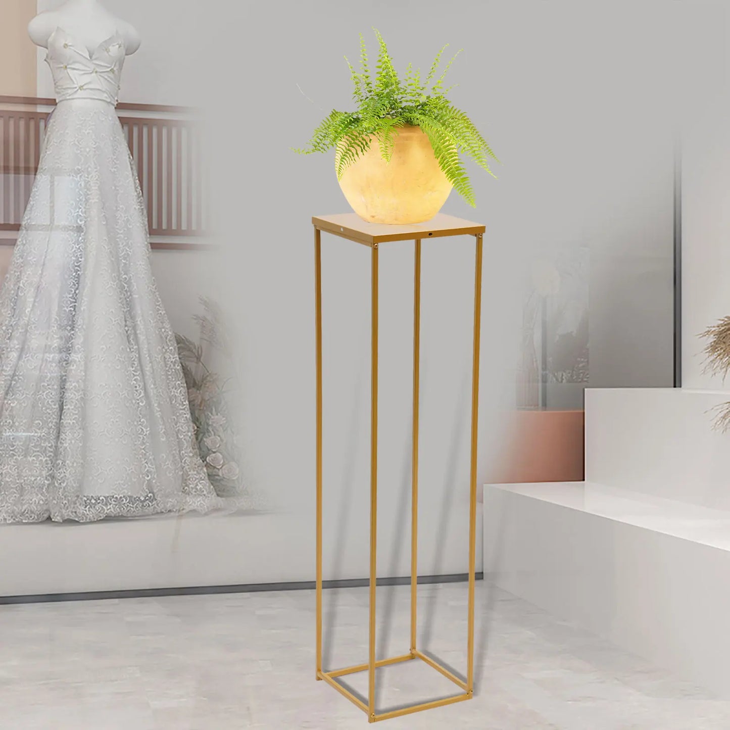 100/70CM Metal Wedding Flower Stand Floor Vase Geometric Centerpieces