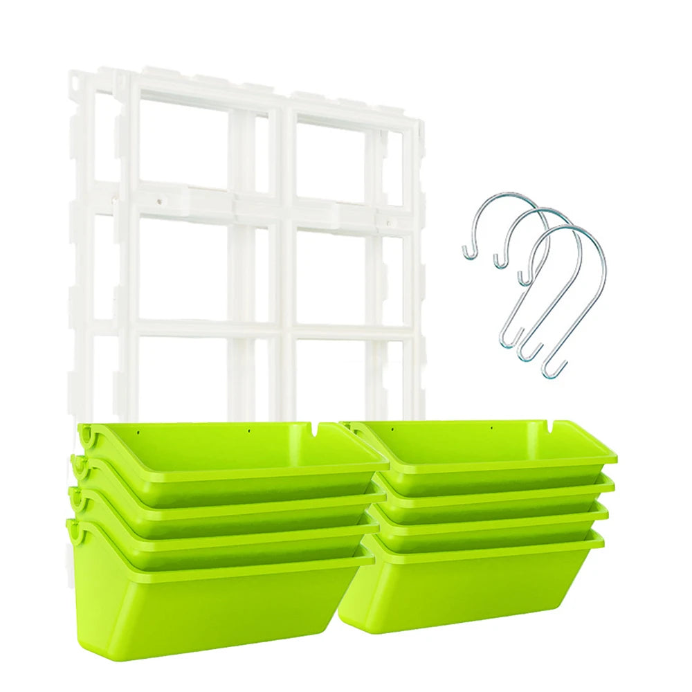 4 Tier Wall-Mounted Elevated Garden Planter Vertical Pots