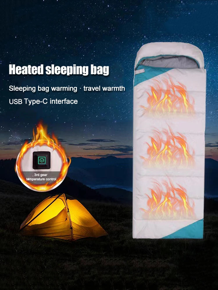 Type-C USB Electric Heated Sleeping Bag Winter Warm Pad