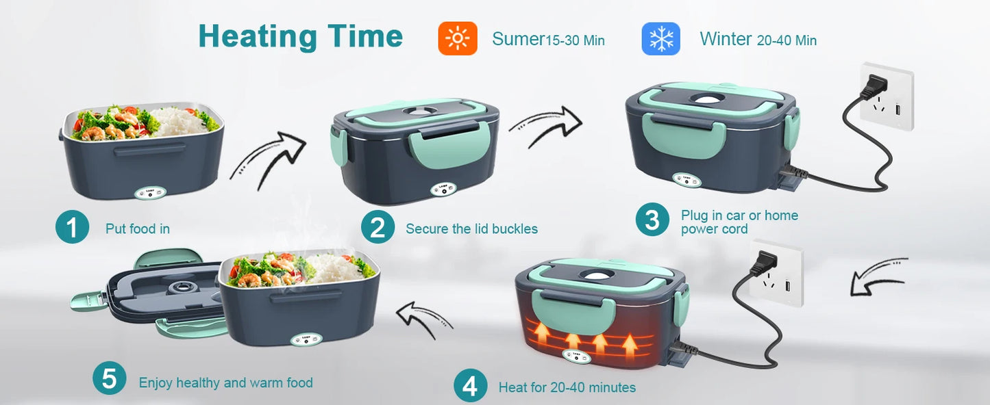 Buddew Electric Lunch Box 80W Food Heater for Adults