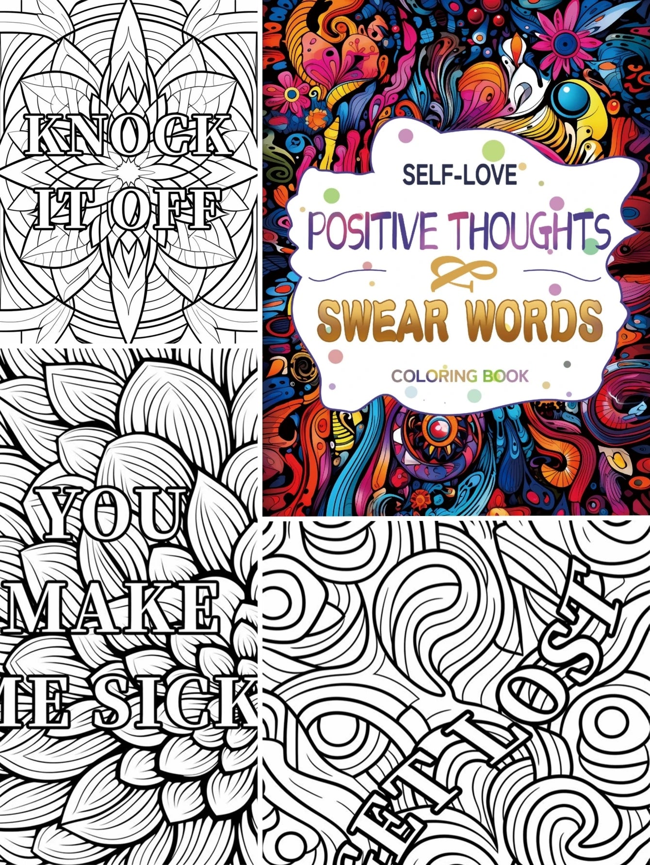 1pc Positive Thoughts Art Coloring Book Gift For Holidays