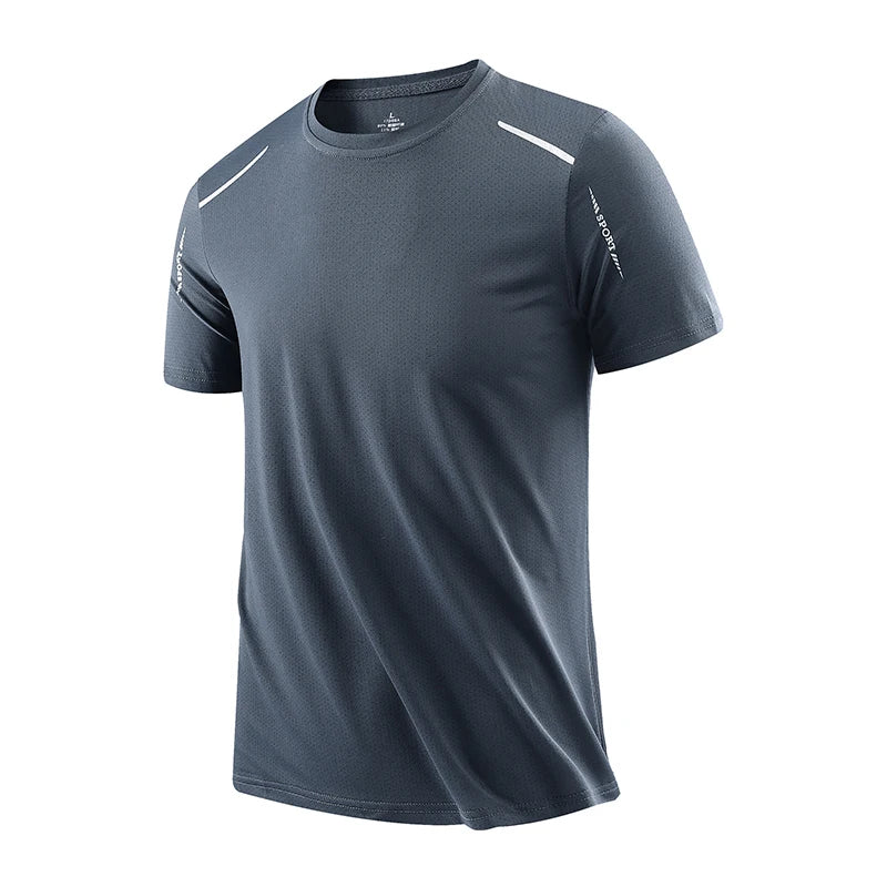 Chrlck Men's Running Quick Dry Breathable Hiking Fishing T Shirt Summer Outdoor Sports Short Sleeve Tee