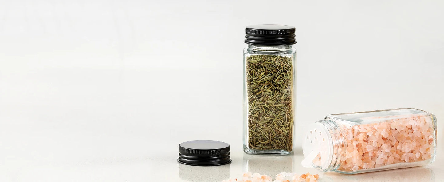 Spice Rack Organizer for Cabinet with 28 Empty Spice Jars
