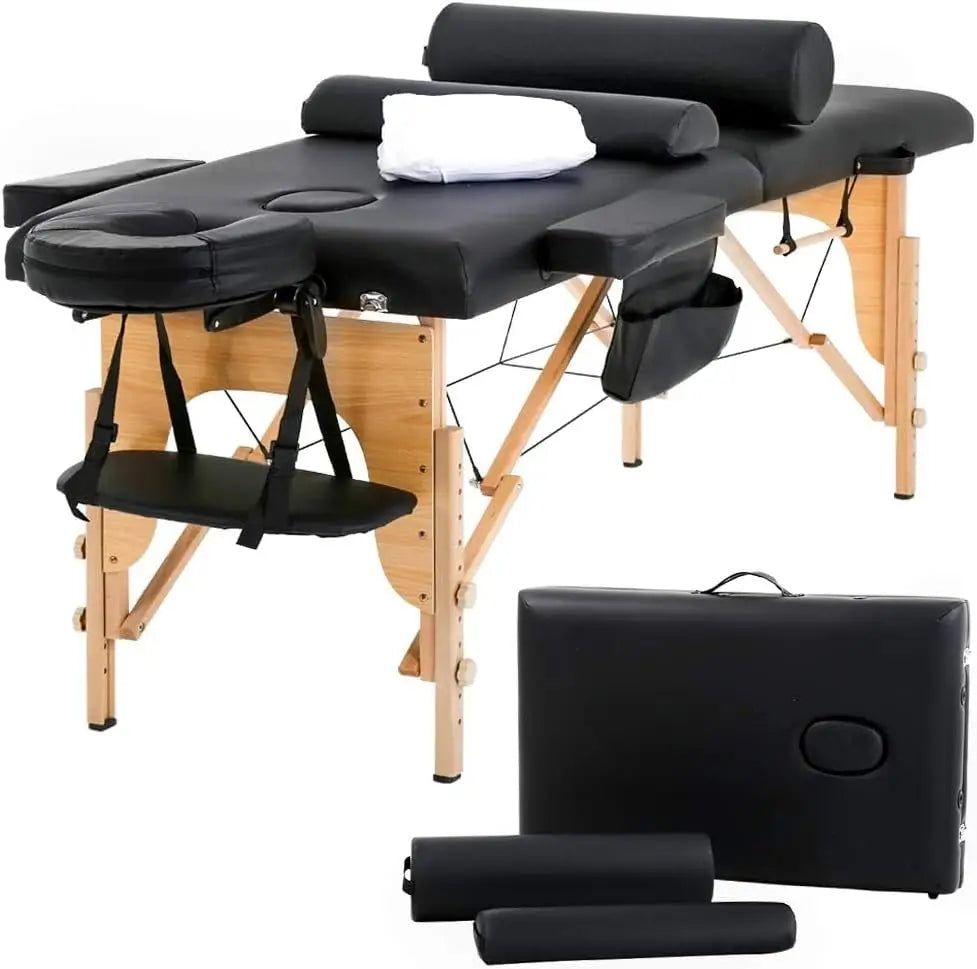 Massage Table 73 inch Long, Height Adjustable Table W/Sheet Cradle Bolsters