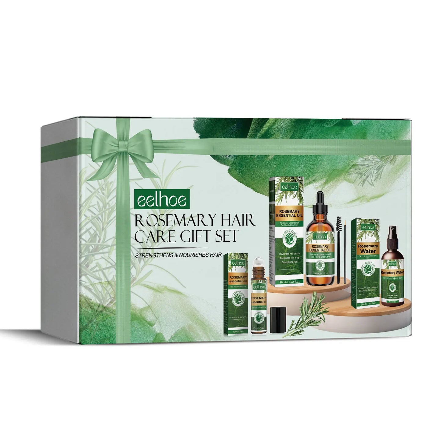 Rosemary Hair Care Set Contains Rosemary Hair Roller Spray