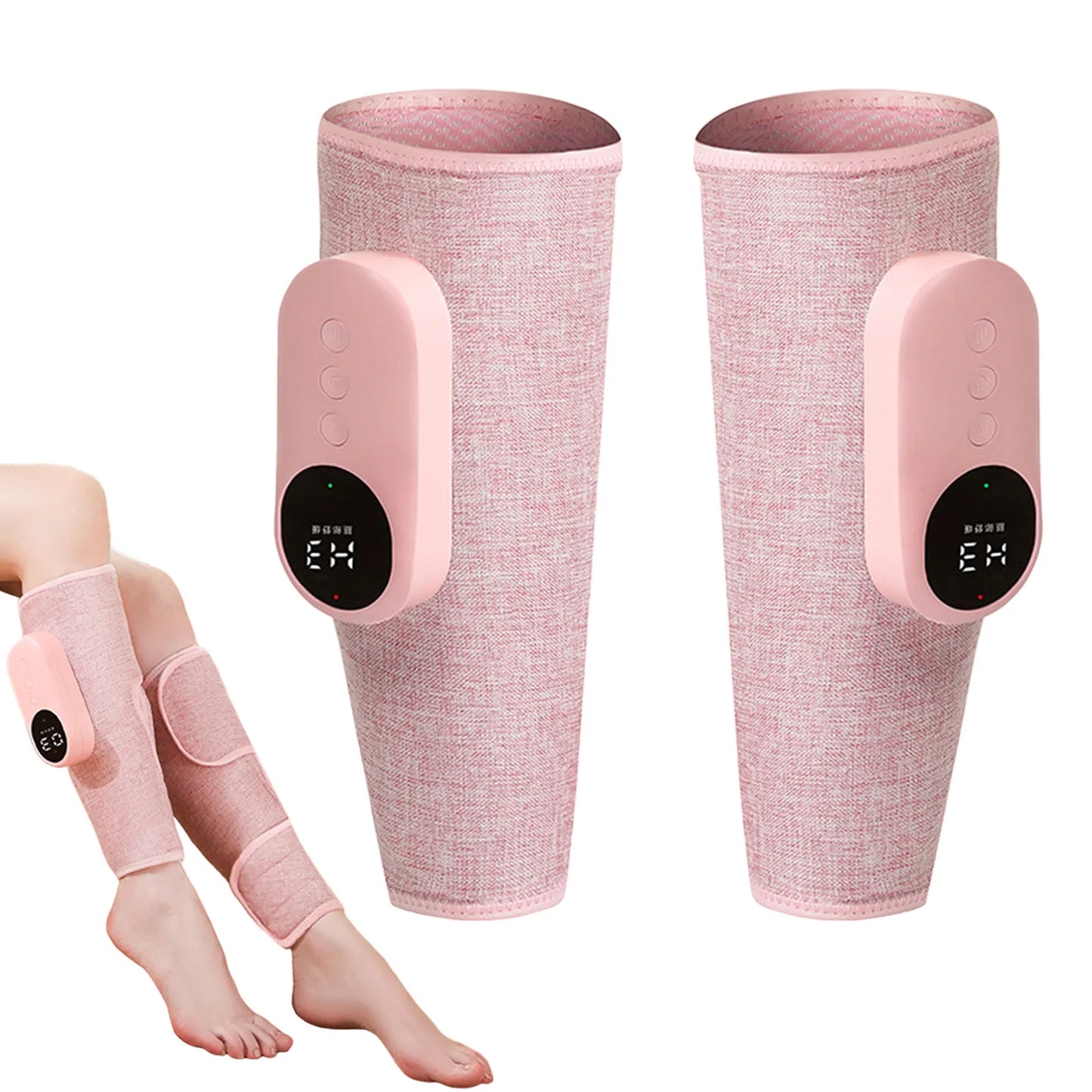 Smart Heating Leg Massage Machine Air Compression USB Rechargeable Wireless Leg Massager for Muscle Relief