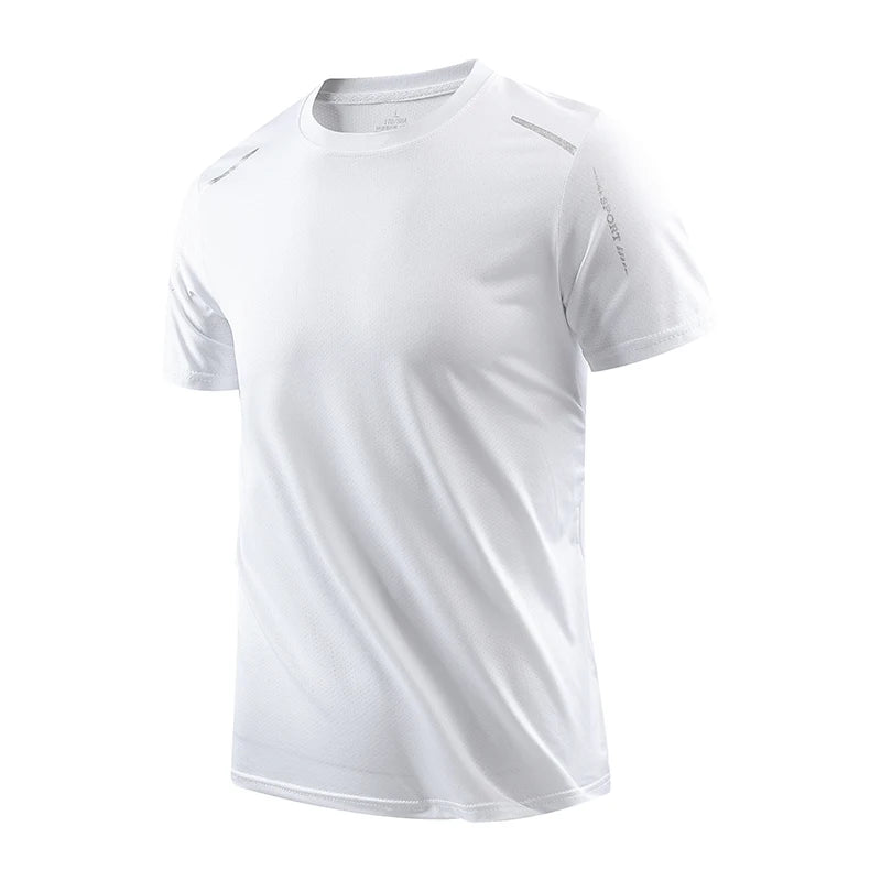 Chrlck Men's Running Quick Dry Breathable Hiking Fishing T Shirt Summer Outdoor Sports Short Sleeve Tee
