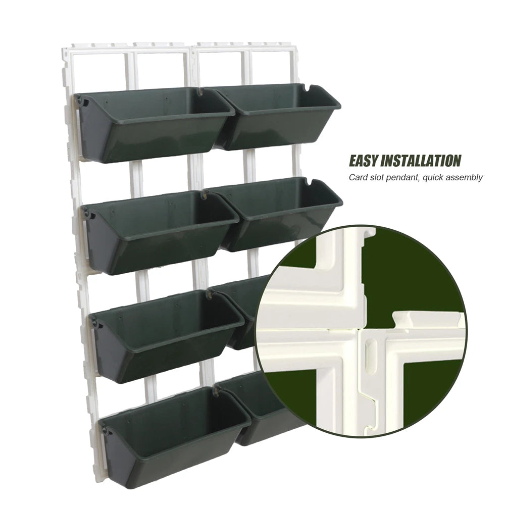 4 Tier Wall-Mounted Elevated Garden Planter Vertical Pots