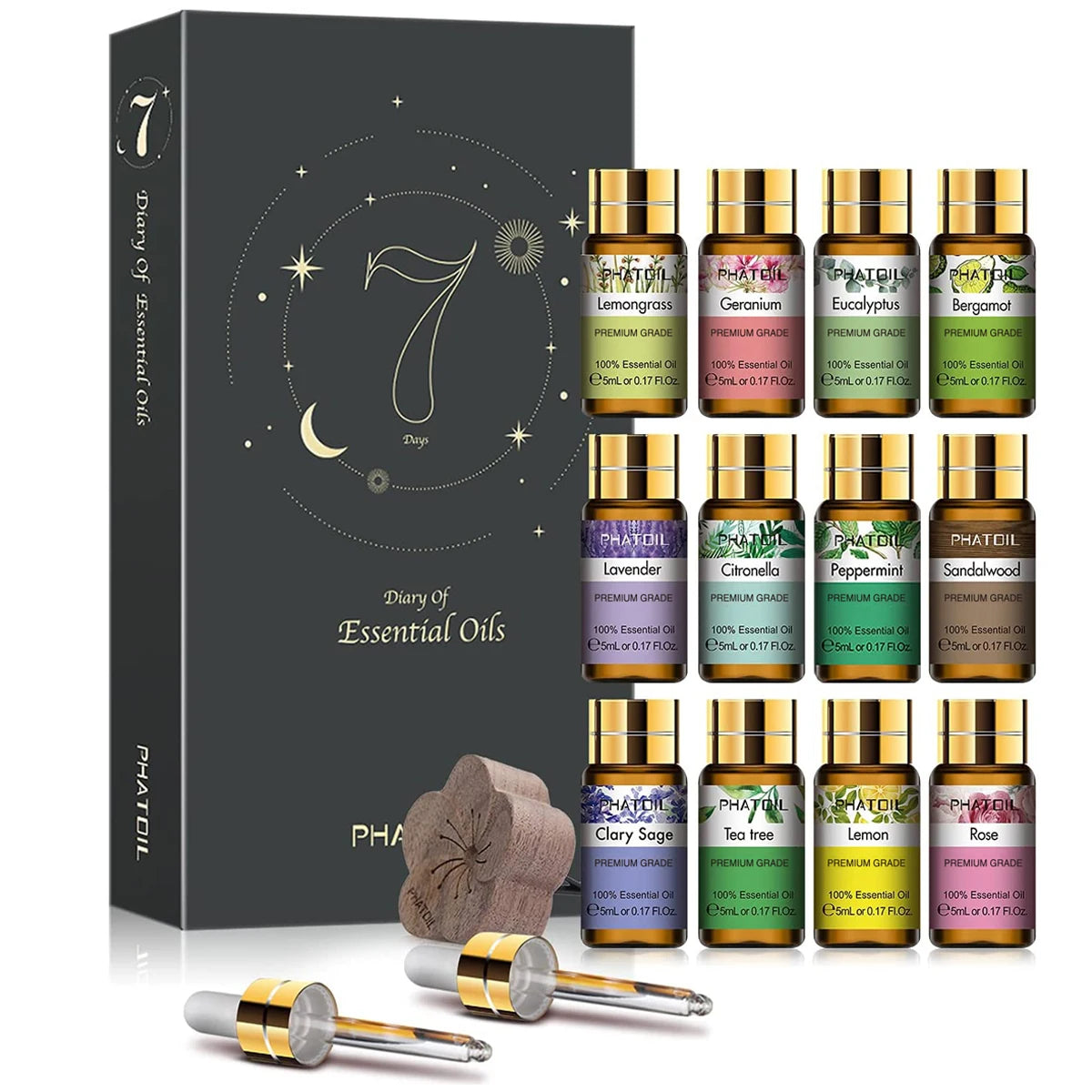 12pcs Gift Box Pure Essential Oils for Humidifiers Diffuser