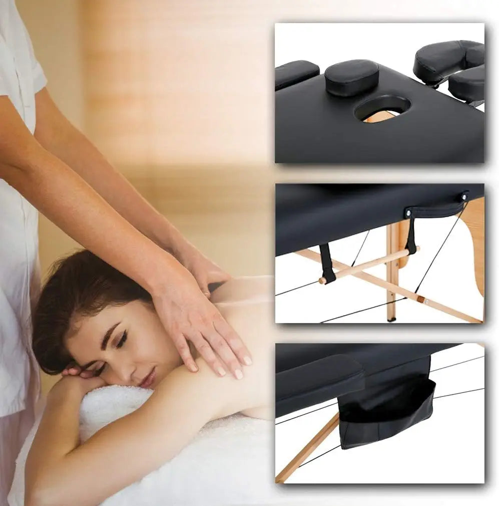 Massage Table 73 inch Long, Height Adjustable Table W/Sheet Cradle Bolsters