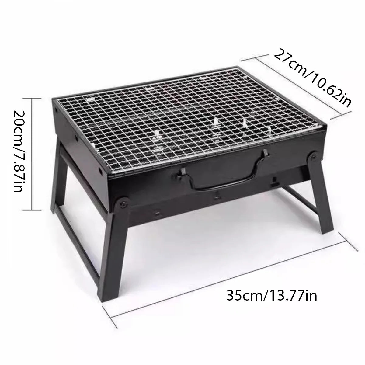 Portable BBQ Charcoal Grill Stainless Steel Mini Tool Kit